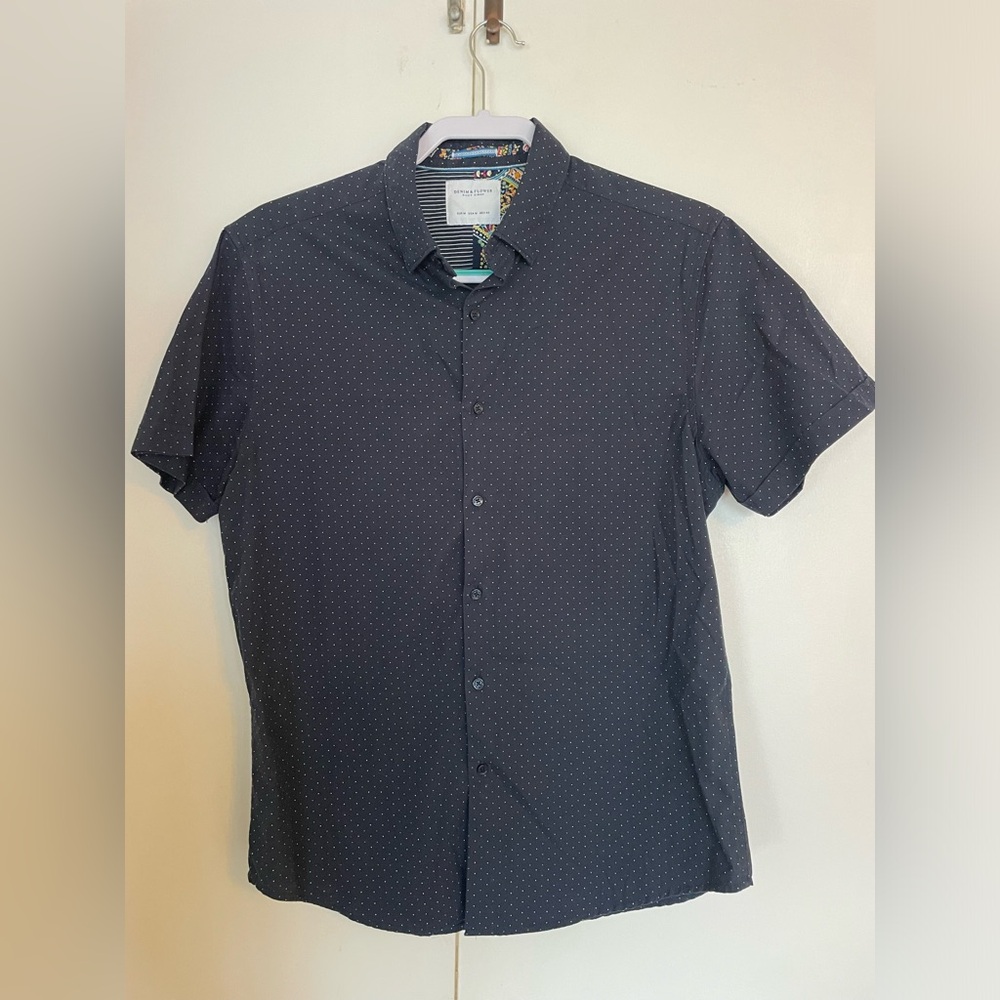 Navy Button Up